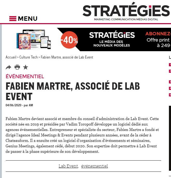 Strategie - Lab Event - Fabien Martre