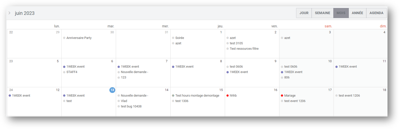 Calendrier général