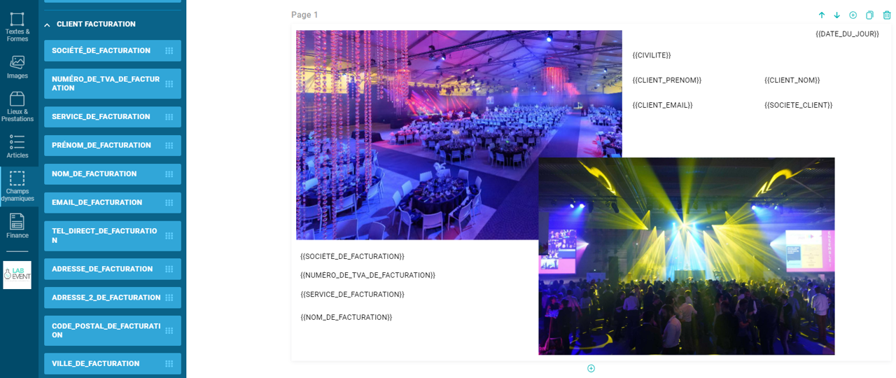 champs dynamiques lab event