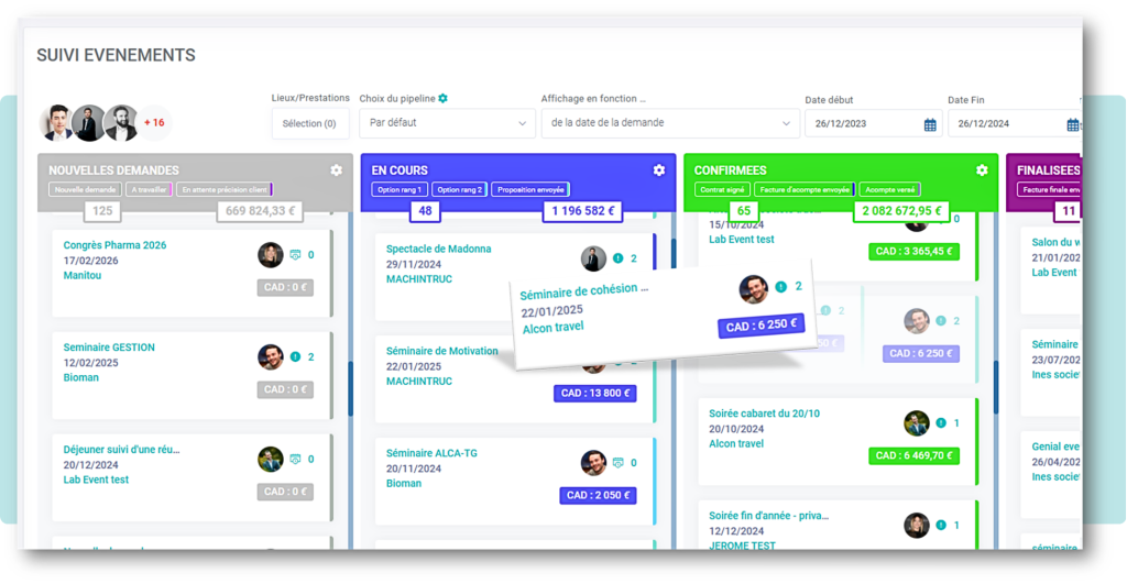 Pipeline événements pipeline-événements