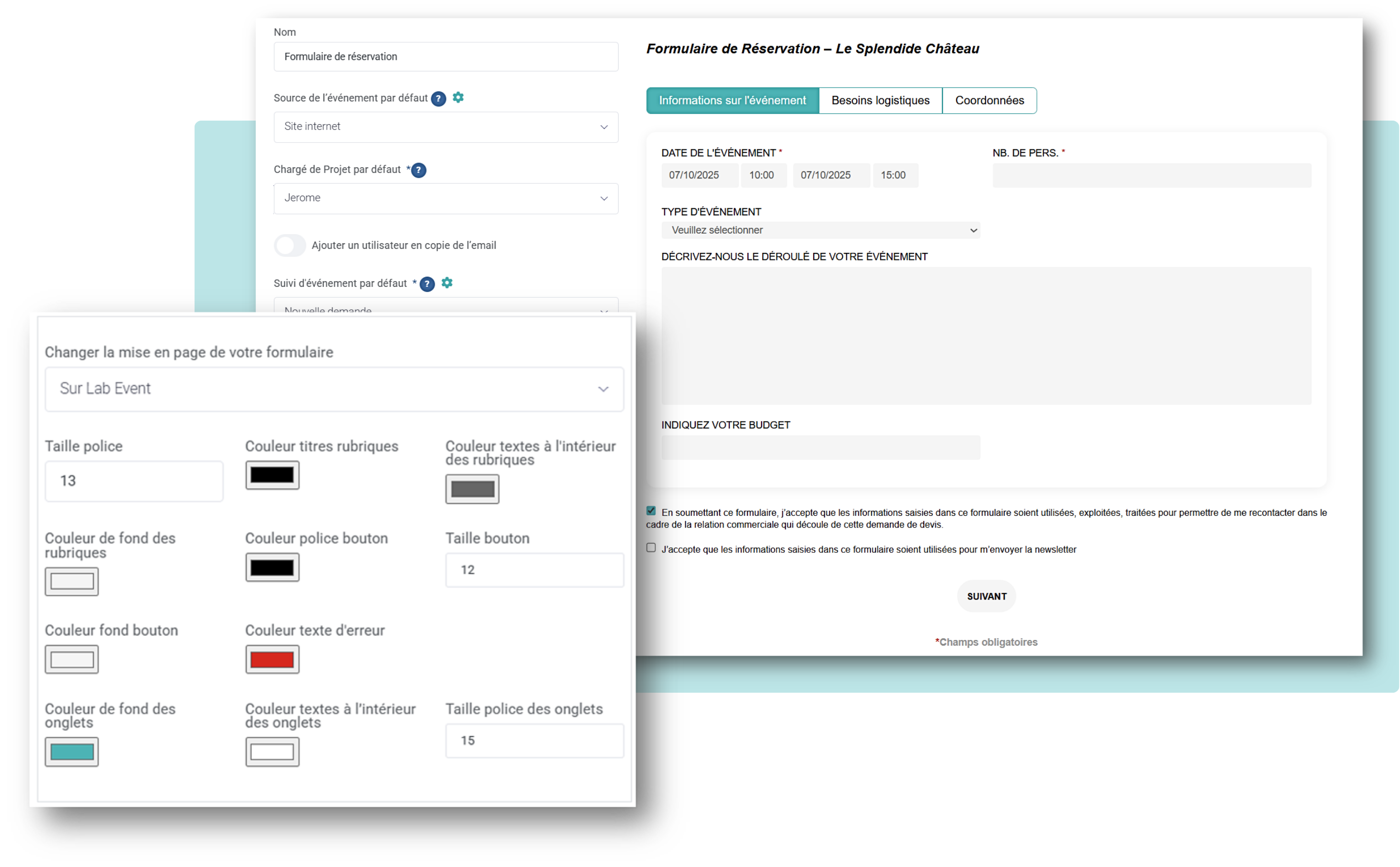 formulaire personnalisable formulaire personnalisable