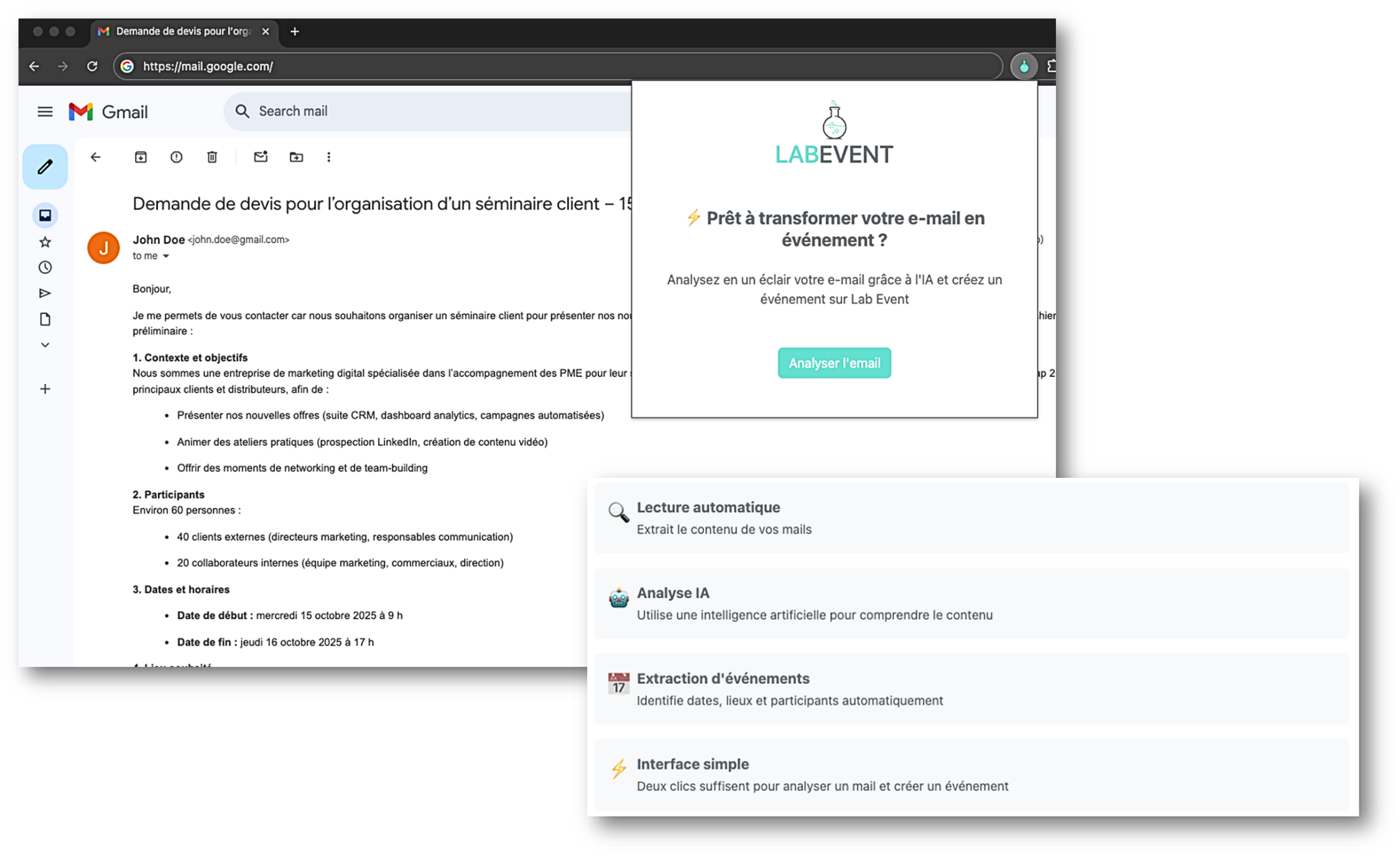 Extension Chrome Lab Event