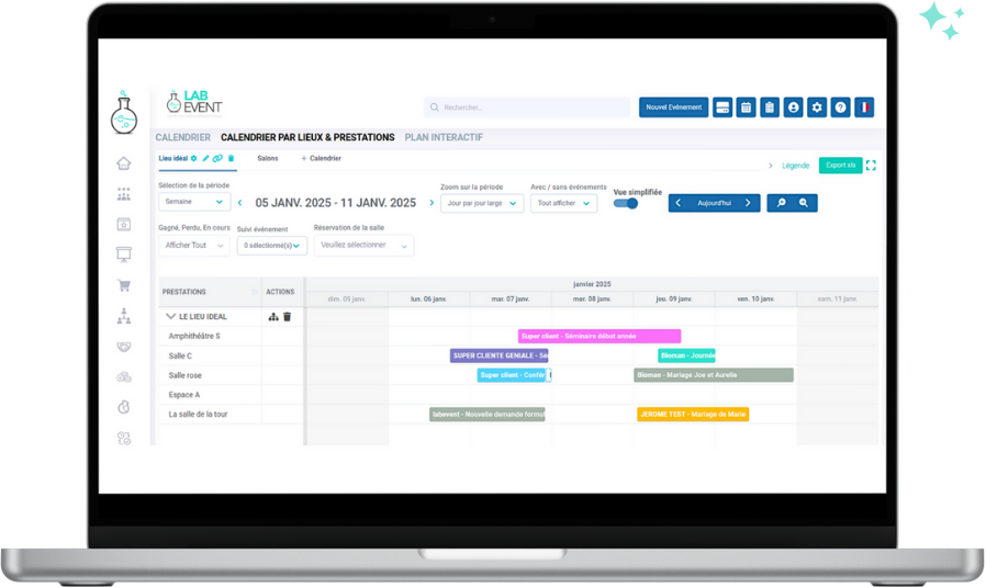 Calendrier de salles