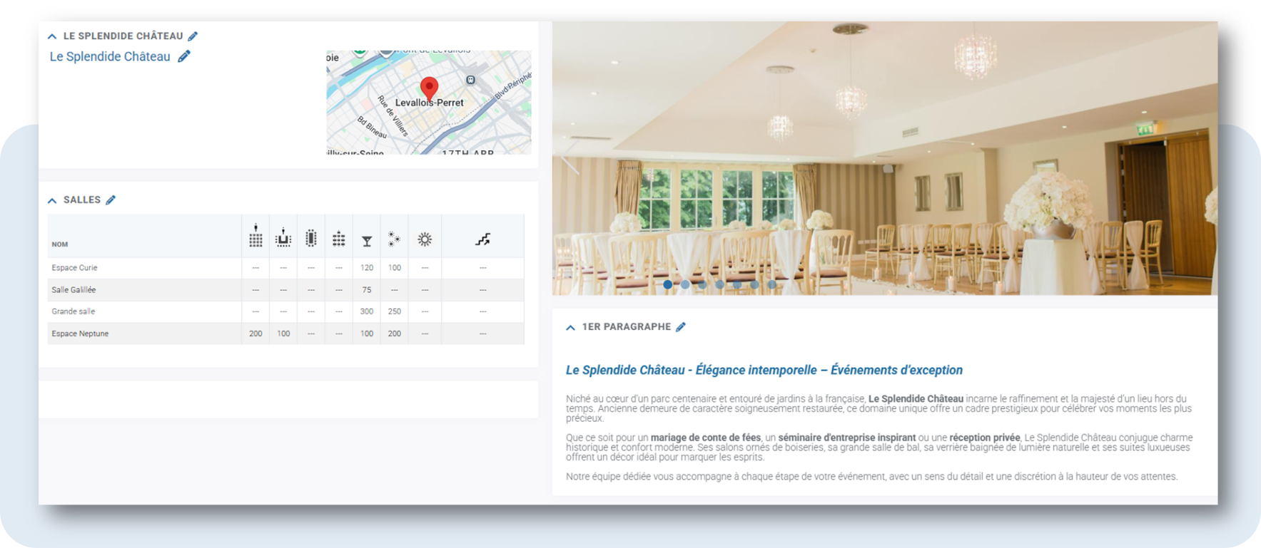 Fiche espace lieu Fiche espace lieu